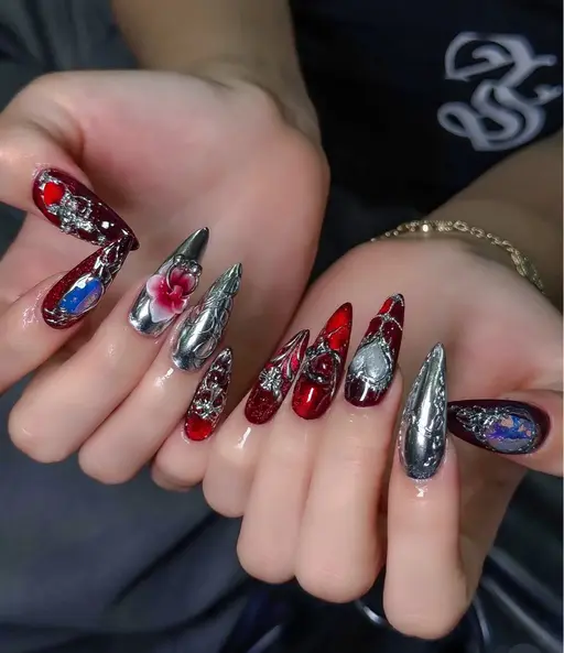 🉐3D花系デザイン、💅10本長さだし🉐やり 放題150分、手作りデザイン🌷🌸