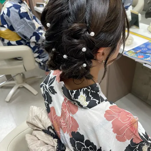 浴衣着付け+ヘアセット