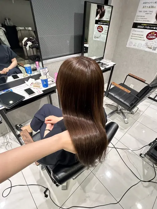 〖人気𝐍𝐨. 𝟏☝🏻💗 ̖́-〗透明感艶カラー💎(ファッションカラー)＋𝐀𝐮𝐣𝐮𝐚クイックヘアケア