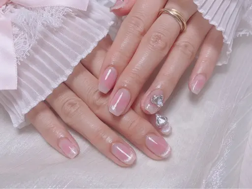 💖大人気💖[チップ長さ出し]ワンホンネイル➕マグネットグラorマグネットフレンチorラメ入り❣️ソフトジェルオフ込み