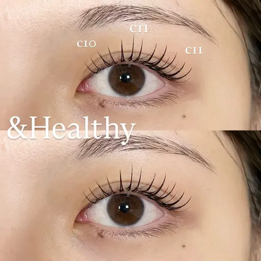 ＆Healthy(アンドヘルシー)120本/フラットラッシュ120本×まつ毛パーマ