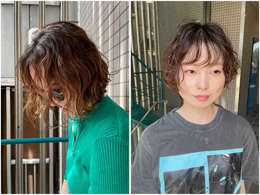 【ミニモ限定🫧】cut＋パーマ※ショート　ミディアム(肩長さまで)