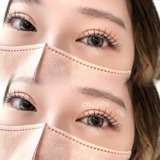 【初回オフ無料】韓国風🤍束感エクステ〈フラットラッシュ100本〉