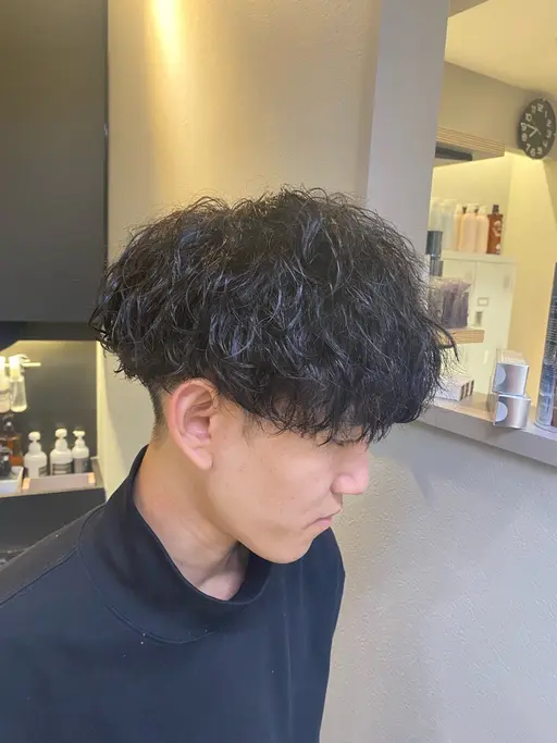 メンズカット✂️＋ツイストスパイラル、波巻きパーマ、ツイストパーマ🌀＋アルカリ除去🧼