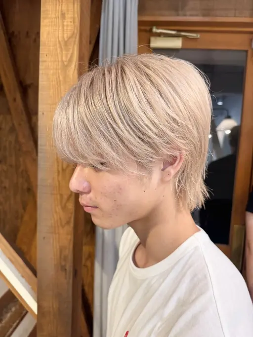 👨🏻メンズ限定👨🏻カット＋メンズハイトーンブリーチダブルカラー＋クイックトリートメント