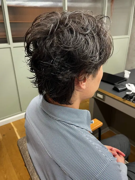メンズ限定✨️カット+波巻きパーマ