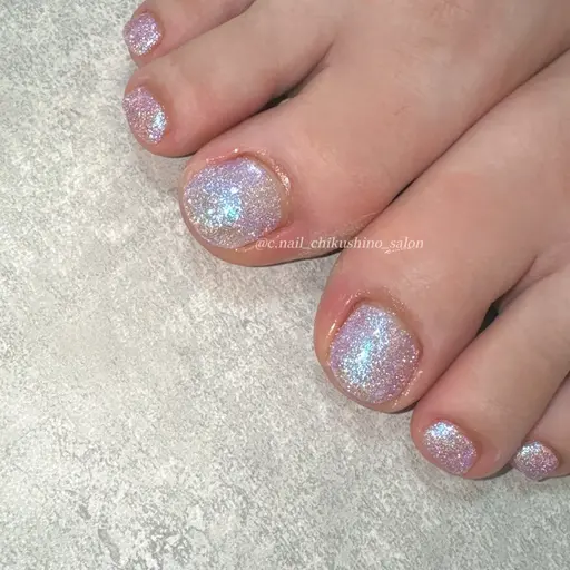 【オフなし】フットラメワンカラー50分コース✨【当日限定】