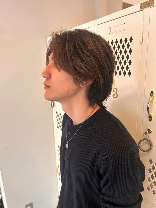 【メンズカットモデル　ウルフなどのミディアムスタイルはこちら🧑🏻‍🦱✨】ボブウルフ/メンズボブ/襟足長め🐺