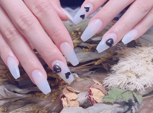 🔥【大人気】💖【チップ長さだし】ワンカラーorラメグラデーション+パーツ¥500💎つけ放題❣️ソフトジェルオフ込み