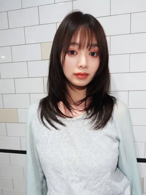 前髪カット✂️＋ケアカラー❣️＋超音波クイックトリートメント✨