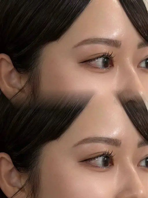 眉毛ワックス+間引き+眉メイク仕上げ(メンズ可)