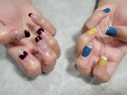 平日限定!チップ長さだし10本練習モデル・ワンカラーorグラデーション・ストーン4個サービス