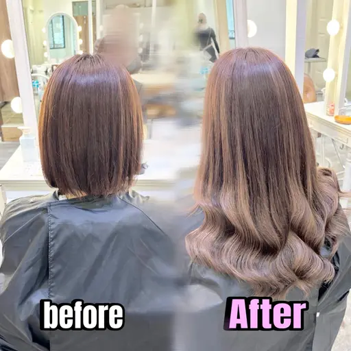 🉐エスクテ長さだし60本付け放題⸜❤️⸝エクステカット➕コテ巻き仕上げ付き✂️ 本数追加⭕️