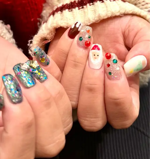 【Xmas限定】🎄スタッフ同デザイン☆サンタ&ツリーアート（オフなし）