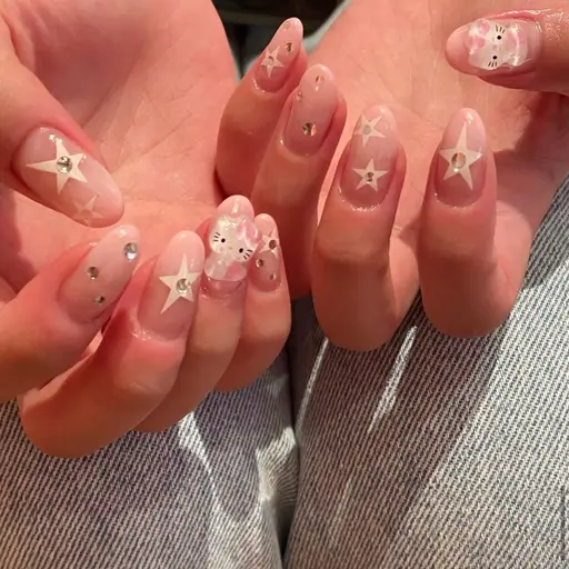 オフ有 ハンド持ち込みデザインネイル୨୧