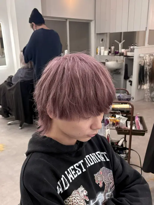 【men's限定】最高級ケアブリーチダブルカラー＋カット（ブリーチ1回＋全体カラー＋カット）