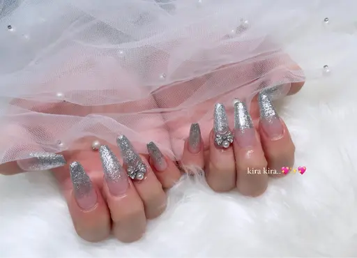 長さだし10本込LA発アプレ💖強度➕美フォルム✨🦋（ワンカラーorラメグラ）