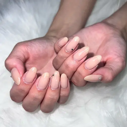 ワンカラー、ラメグラ　ジェル💅