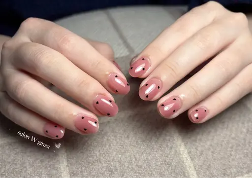🎀美フォルムにこだわり🎀際まで美しい！オフィスネイルにおすすめ♪大人上品デザインの定額コースA（※オフ無し）✨