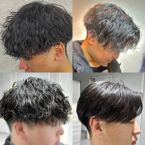 ✨人気No1✨メンズカット×ケアパーマ(波巻き、ツイストスパイラル、カルマ何でもお任せください！)学生様は10%off✨