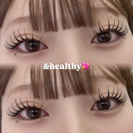 💖&healthyアンドヘルシー フラットラッシュ100~120本＆まつ毛パーマ /マツエク/大宮