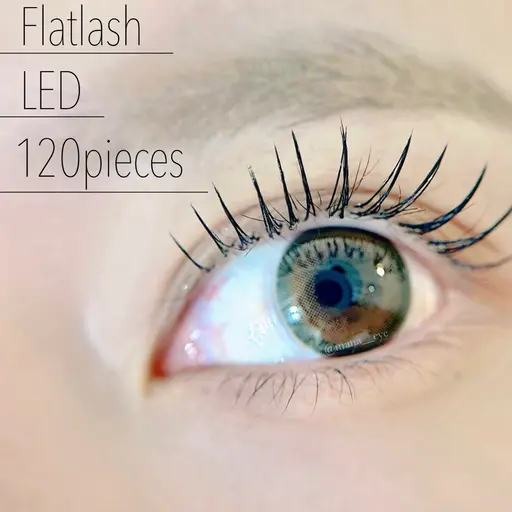 【当日予約】☺︎LEDフラットラッシュ120本 ¥6000 (オフ+550)
