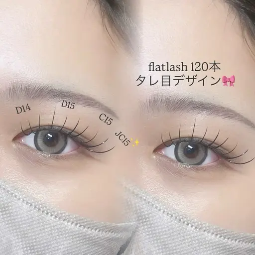 フラットラッシュ 100本～120本 (オフ込み）