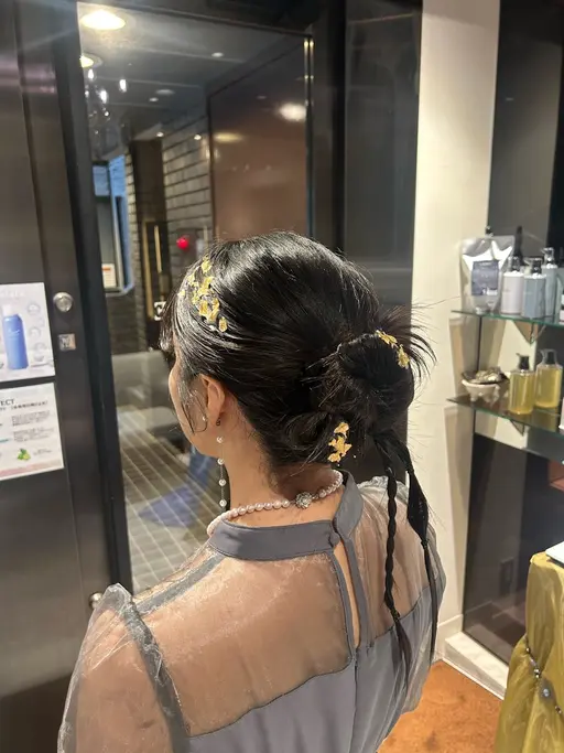 🎆花火大会限定🎇ヘアセット✨️金箔付き✨️