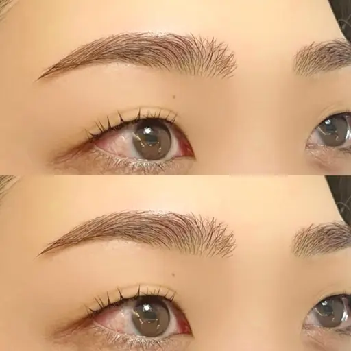 〔眉毛WAX脱毛(間引き･カラー込み)〕 お肌に優しいシートワックス使用