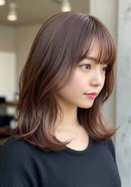 新規♥️ミニモ限定✨カット+カラー全体染め（オージュア2ステップトリートメント付✨✨）