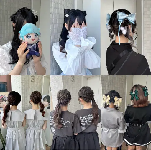 ♦︎ライブ、イベント前に『ヘアアレンジ』♦︎お友達と2人で予約可能🍓やりたいスタイルの写真をお送りください！