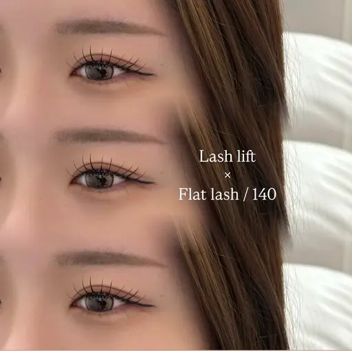 〈アンドヘルシー🩰🤍〉フラットラッシュ100本+まつげパーマ