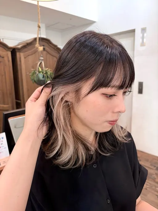 インナーブリーチ＋カラー🫶🏻（3stepトリートメント付）✨😻