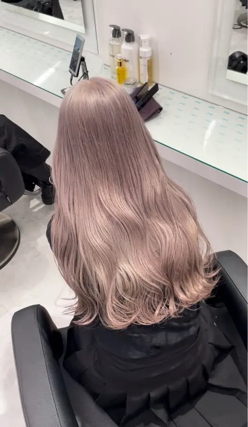 【✨新規限定】まろベージュハイトーン（ブリーチ２回＋カラー＋炭酸スパ＋ラクトン配合トリートメント+ヘアセット）