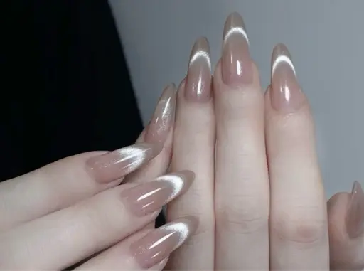 🌱マグネットフレンチ🍧🧁パーツ二個プレゼント🩵 透け感ベースカラ付き🍡初回オフ無料🆓SNS大人気💡