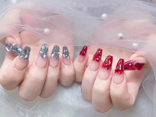 超激安🔥【チップ長さ出し】持ち込みデザイン 120分時間内パーツ（¥500以内）スートン、シールやり放題¥10000