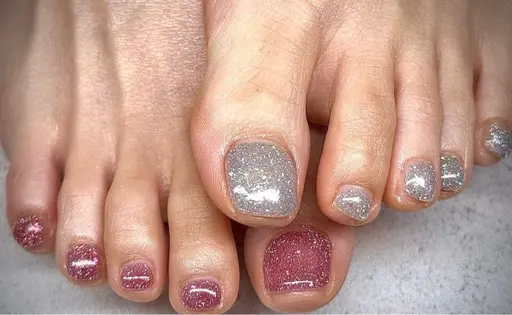 【foot】🍒オフなし♥️マグネットネイルorフラッシュネイル