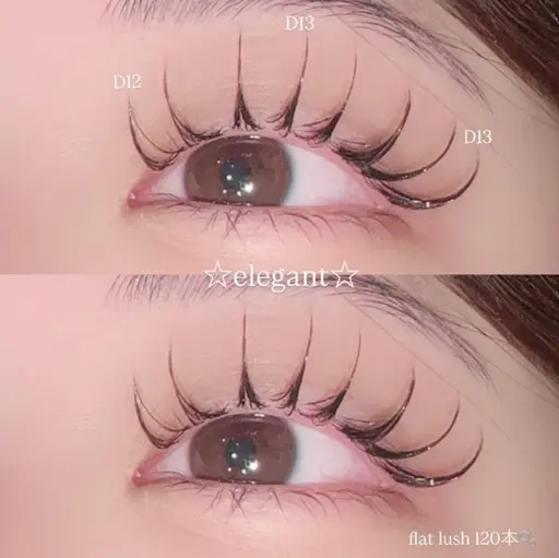 【新規:4500円/再来:5500円】flat rush 120本🎀(オフ込み)施術時間１時間15分程度