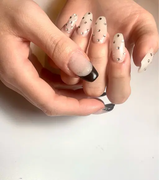 【Hand】オフ込み/スカルプ10本長さ出し＋アート&パーツつけ放題🎀🫧🈹ミニモ限定学割