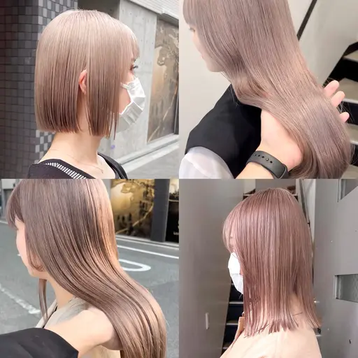 人気No1‼️ ✔️ケアブリーチWカラー+カット+髪質改善トリートメント🌿