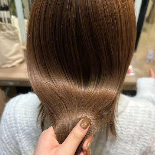 🤎秋クーポン🤎毛先＆毛量調整カット➕ブリーチなしダブルカラー➕超音波アイロントリートメント