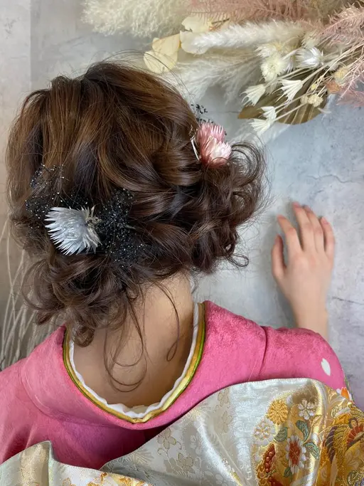 成人式🎍💕着付け+ヘアセット✨¥18,000