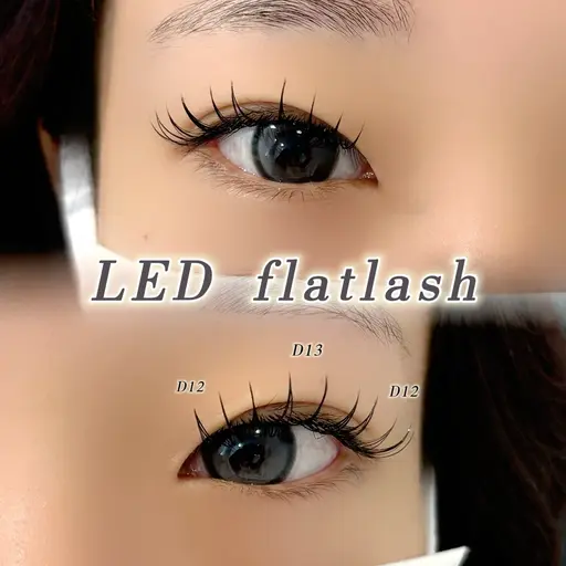 【LEDまつエク💎モニター募集】フラットラッシュ両目100​〜​120本✖️LED