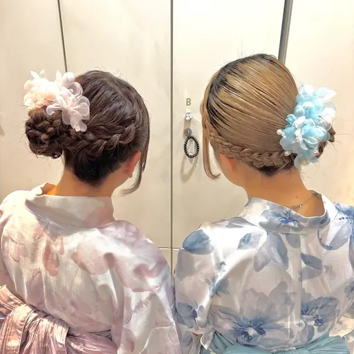 【🍧花火大会・お祭り限定🍧】可愛さ爆発💫浴衣ヘアセット🎀友達と一緒のご予約も大歓迎💕
