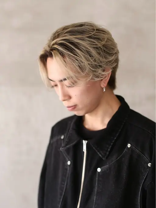 メンズバレイヤージュ カット＋ブリーチ＋カラー