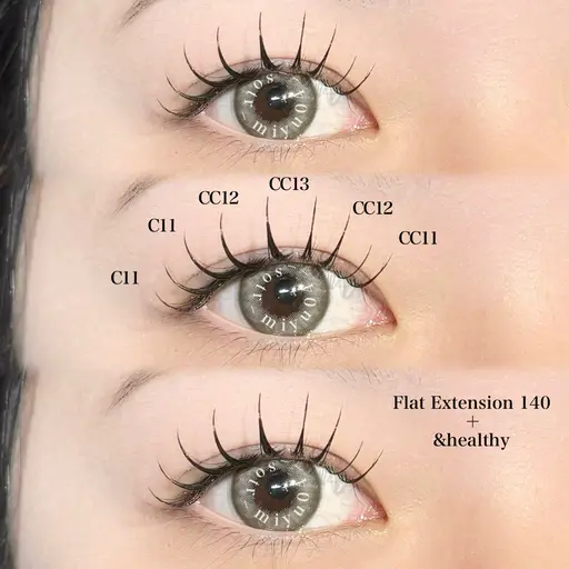 〔17日 17時半のみ/LEDエクステモデル募集〕フラットエクステ80本