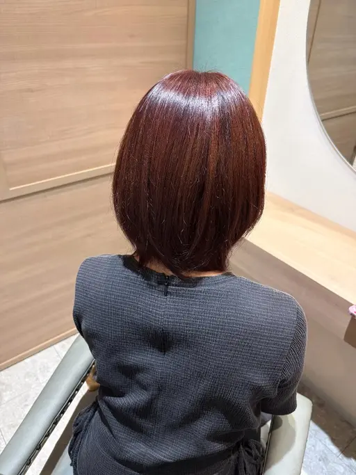 艶カラー+水素トリートメント