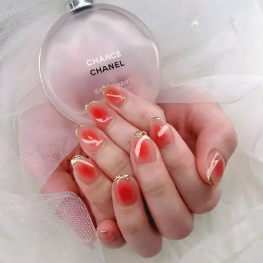 【Jrネイリストクーポン💘デザイン事前に送ってください💖】10本アートネイルモデル🌹¥6600