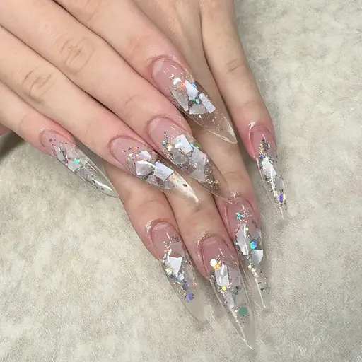 スカルプシェル埋め込みデザイン💖オフ無（長さ1枚MAXまで）土日祝＋1000円