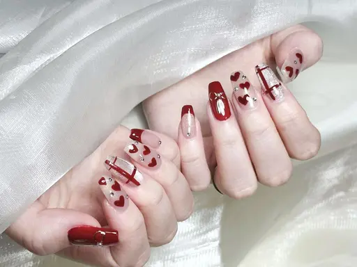 ★当店デザイン定額【クリスマス】コース 7980円 【初回ジェルオフ無料ケア込み】